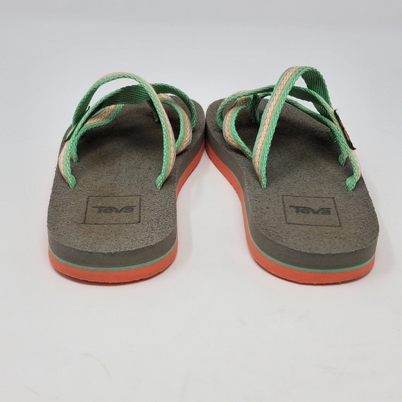 TEVA FLIP FLOP THONG SANDALS MINT GREEN WOVEN FABRIC YOUTH CHILDREN SIZE 11 - Picture 8 of 10